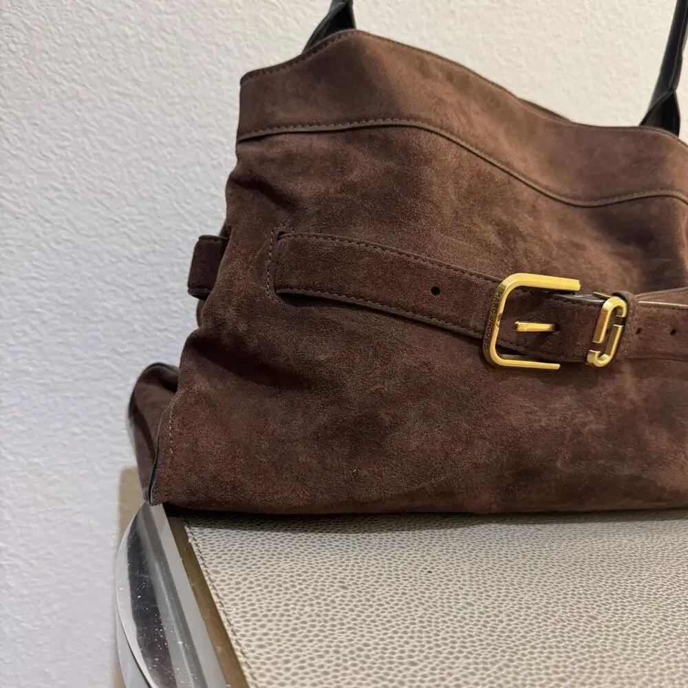 Marc Jacobs Satchel Shoulder bag ‘Dakota’ - Suede Dark Brown - Picture 2 of 16